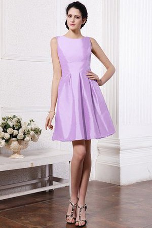 A-Line Normale Taille Schaufel-Ausschnitt Mini Brautjungfernkleid aus Taft - Bild 20
