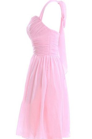 Abito da Damigella Senza Maniche A-Line in Chiffon Anello Cerniera con Increspato - Foto 2