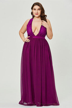 Abito da ballo v-scollo in chiffon splendente a-line con paillette sexy - Foto 5