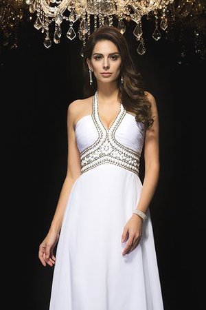 Vestido de Fiesta de Corte princesa en Gasa de Cremallera de Escote halter de Largo - Foto 6