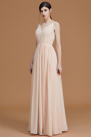 Abito da Damigella A Terra Naturale Principessa in Chiffon A-Line - Foto 4