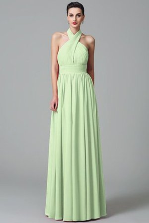 Robe demoiselle d'honneur a-ligne de princesse de lotus de dos nu avec chiffon - Photo 26