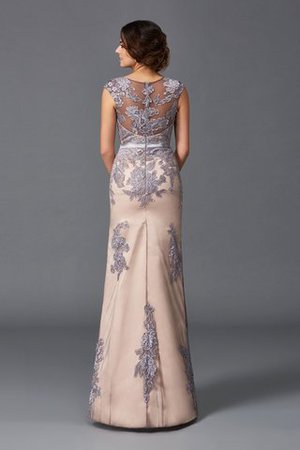 Robe de soirée longue en satin bandouliere spaghetti appliques avec sans manches - Photo 2