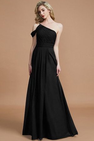 A-Linie Ein Schulterfreies Prinzessin Bodenlanges Brautjungfernkleid aus Chiffon - Bild 18