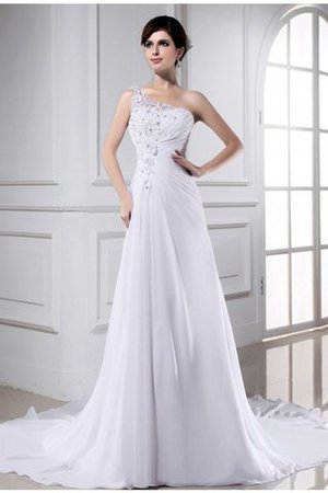 Chiffon Prinzessin Empire Taille Anständiges Brautkleid mit Rücken Schnürung - Bild 1