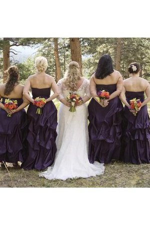 Strand Reißverschluss V-Ausschnitt Spitze Brautkleid mit Schleife mit Gürtel - Bild 3
