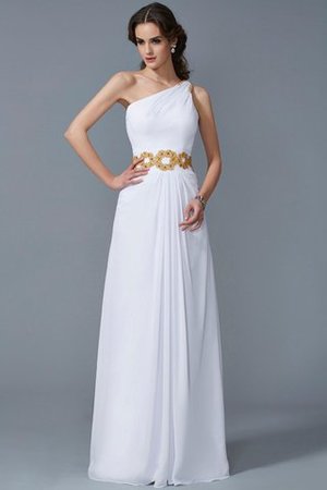 Robe de soirée longue avec sans manches avec zip d'épaule asymétrique gaine - Photo 1