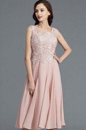 Ärmelloses Prinzessin Normale Taille Schaufel-Ausschnitt Chiffon Brautmutterkleid - Bild 7