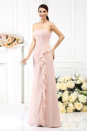 Trägerloser Ausschnitt Ärmelloses Prinzessin Empire Taille Anständiges Brautjungfernkleid - Bild 21