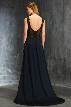 Prinzessin Normale Taille A Linie Ärmelloses Abendkleid mit Sweep Zug - Bild 2