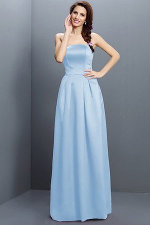 Satin Reißverschluss Enges Ärmelloses Sittsames Brautjungfernkleid - Bild 17