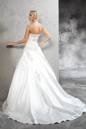 Reißverschluss Trägerlos Duchesse-Linie Ärmelloses Anständiges Brautkleid - Bild 2