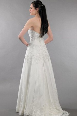 A-Line Sweep Zug rückenfreies luxus Brautkleid mit Applike mit Knöpfen - Bild 4