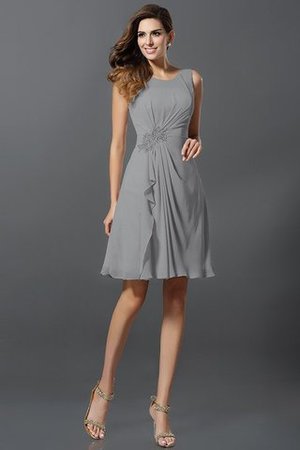 Abito da Damigella Senza Maniche Tondo A-Line in Chiffon Principessa - Foto 27