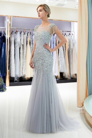 Engelhaft Normale Taille Kurze Ärmeln Festliches Bodenlanges Ballkleid - Bild 4