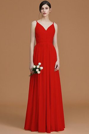 Abito da Damigella A Terra Naturale Principessa in Chiffon A-Line - Foto 29