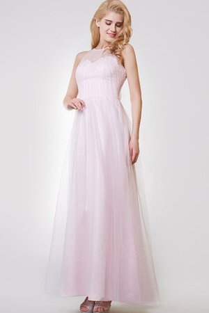 Robe demoiselle d'honneur moderne facile textile en tulle a-ligne de dos nu - Photo 1