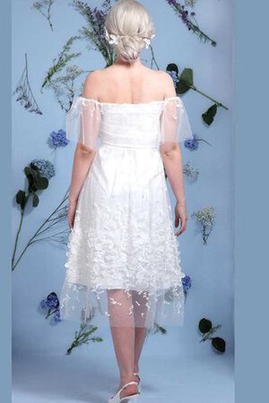 Robe de mariée simple informel naturel bucolique avec manche courte - Photo 2