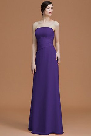 Natürliche Taile Trägerlos A Linie Gerüschtes Prinzessin Brautjungfernkleid - Bild 29