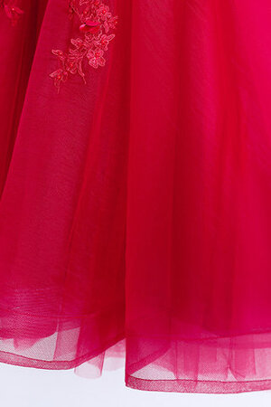 Absorbierend Dehnbarer Satin Formelles Romantisches Cocktailkleid mit Blume - Bild 5