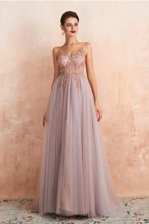 Robe de bal fait main avec perle textile en tulle longue exclusif - Photo 3