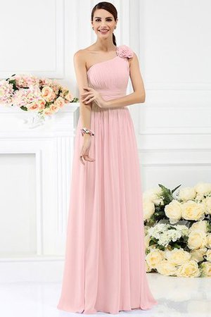 Reißverschluss Chiffon Sittsames Brautjungfernkleid ohne Ärmeln mit Blume - Bild 21