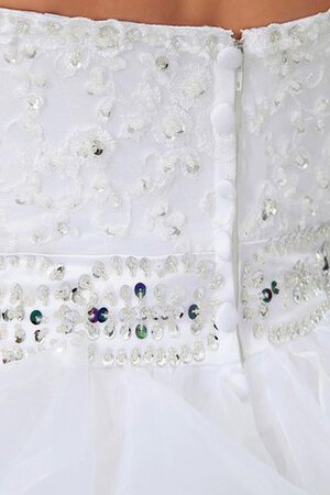 Robe de mariée textile en tulle avec perle avec gradins ceinture en étoffe ligne a - Photo 5