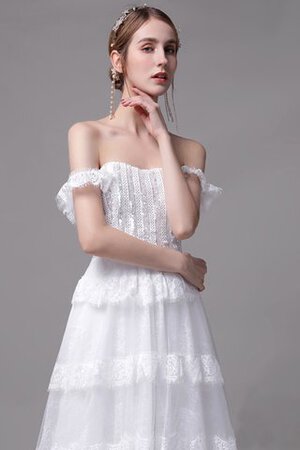 Abito da sposa meravigliosa senza maniche largo bretelle a-line in tulle cerniera - Foto 4