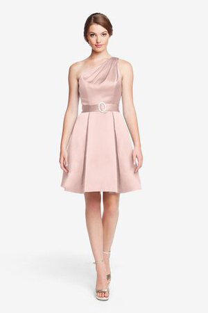 Plissiertes Ein Schulter mini Brautjungfernkleid - Bild 18