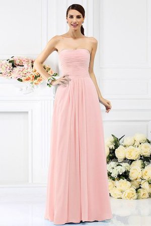 Abito da Damigella in Chiffon con Festone Cerniera Alta Vita A-Line - Foto 21