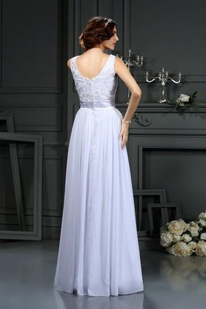 Abito da Sposa Elegante in Chiffon A Terra Lunghi Cerniera - Foto 2