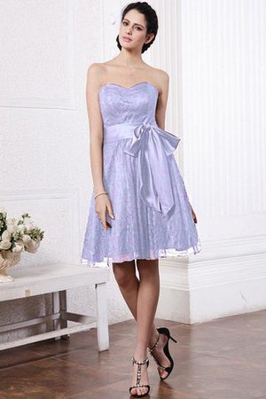 Vestido de Dama de Honor de Corte princesa de Corte-A de Escote Corazón con Cintas - Foto 16