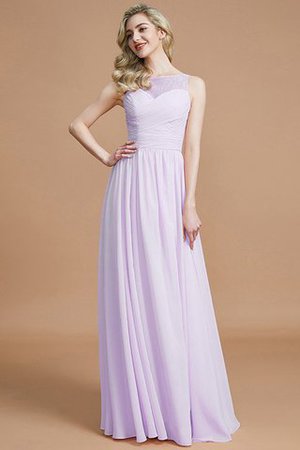 Robe demoiselle d'honneur de col bateau de princesse avec chiffon a-ligne ruché - Photo 24