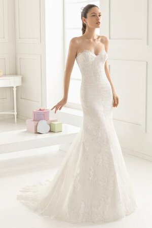 Abito da Sposa Sirena Principessa a Chiesa sensuale Pudica con Ricamo - Foto 4