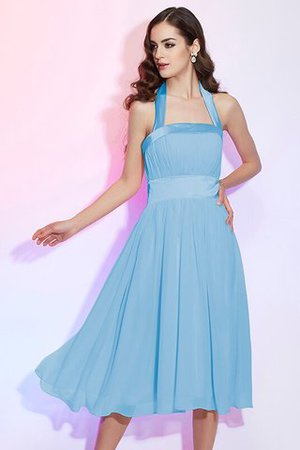 Robe demoiselle d'honneur plissé simple de princesse au drapée avec chiffon - Photo 2