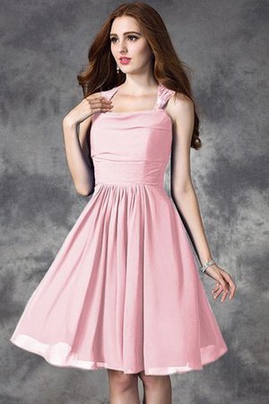 Ärmelloses Normale Taille Chiffon Reißverschluss Brautjungfernkleid mit Spaghettiträger - Bild 22