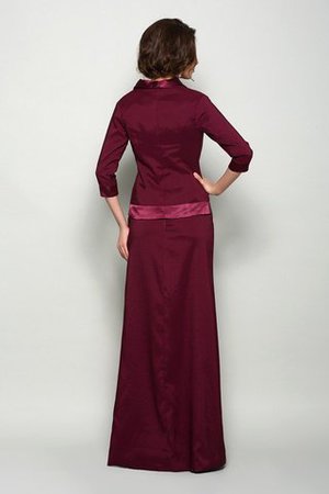 Vestido de Madrina de Corte-A en Satén elástico tejido de Escote Cuadrado - Foto 2