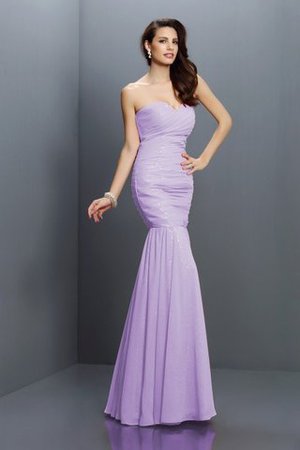 Robe demoiselle d'honneur longue plissage de sirène avec fronce de col en cœur - Photo 19