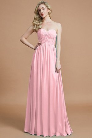 Herz-Ausschnitt Chiffon Ärmelloses Normale Taille Brautjungfernkleid mit hoher Tailler - Bild 27