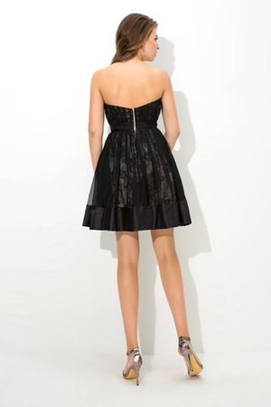 A Linie Chiffon Mini Cocktailkleid mit Reißverschluss mit Herz-Ausschnitt - Bild 2