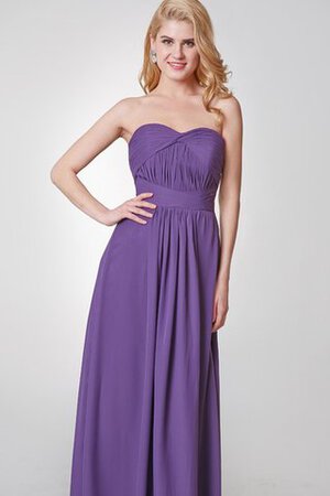 Gerüschtes Chiffon bodenlanges langes bescheidenes Brautjungfernkleid mit Rüschen - Bild 5