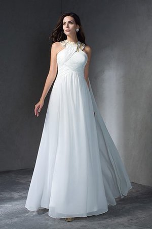 Abito da Sera A Terra con Perline A-Line in Chiffon Principessa - Foto 4