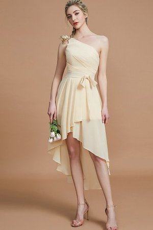 Geschichtes One Schulter Prinzessin Rocklänge-asymmetrisches Mini Brautjungfernkleid - Bild 6
