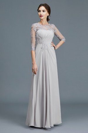 Dreiviertel Länge Ärmeln Prinzessin Ewiges Bodenlanges Brautmutterkleid mit Rüschen - Bild 3