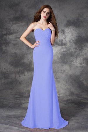 Robe demoiselle d'honneur longue naturel de sirène avec chiffon ruché - Photo 16