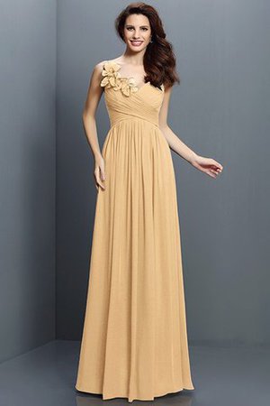 Drapiertes Reißverschluss Empire Taille A-Linie Chiffon Brautjungfernkleid - Bild 12