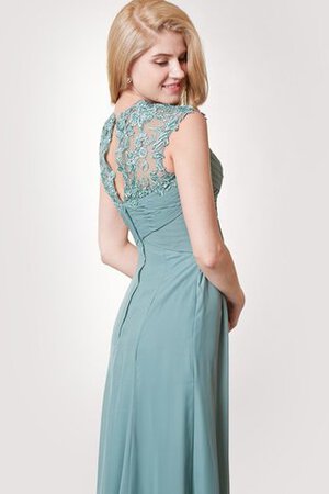 Chiffon Herz-Ausschnitt Ärmellos einfaches romantisches bodenlanges Brautjungfernkleid - Bild 3