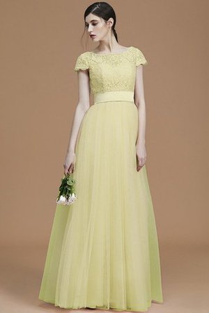 Vestido de Dama de Honor de Corte princesa de Corte-A de Manga corta - Foto 10
