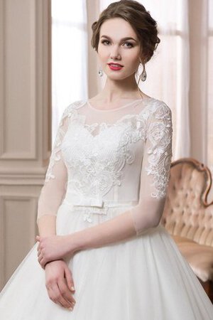 Duchesse-Linie Gericht Schleppe romantisches Elegantes konservatives Brautkleid aus Spitze - Bild 3