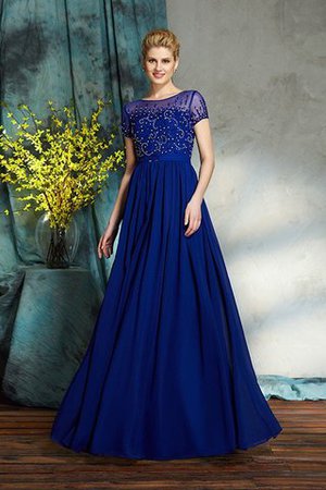 Reißverschluss Schaufel-Ausschnitt Normale Taille Bodenlanges Anständiges Brautmutterkleid - Bild 4